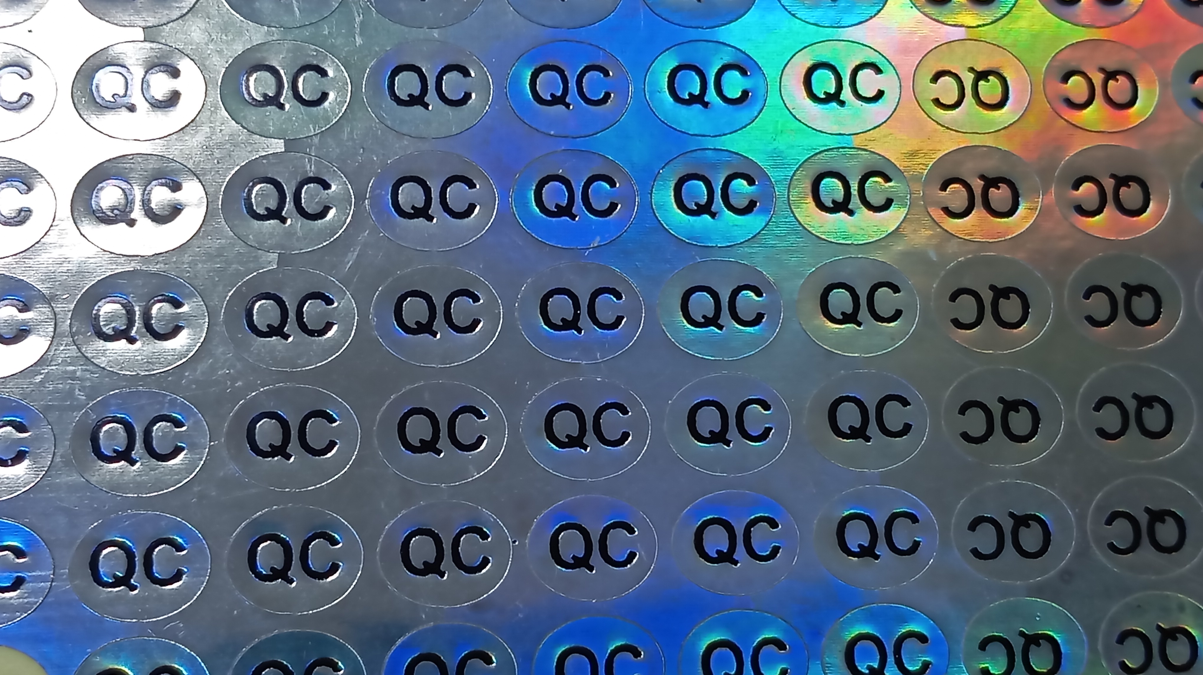 هولوگرام کاغذی QC PASS